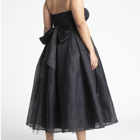 BRAND NEW Eloquii Strapless Crinoline Dress Size 20W - Black - Picture 1 of 4